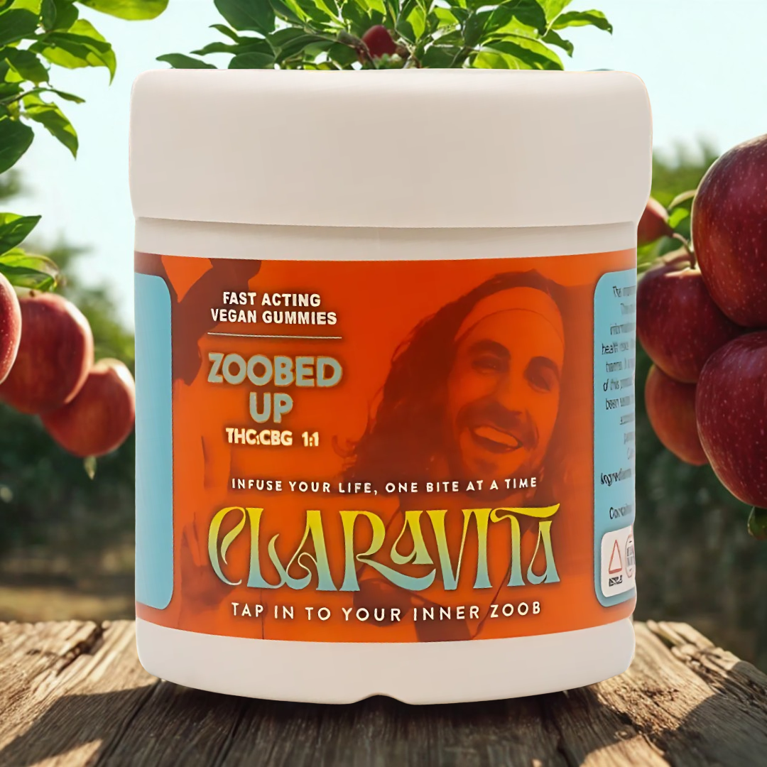 Photograph of product: Zoobed Up | Apple Cider | 1:1 TH-oui : CBG | Live Rosin | Fast-Acting | 10pk/20serv