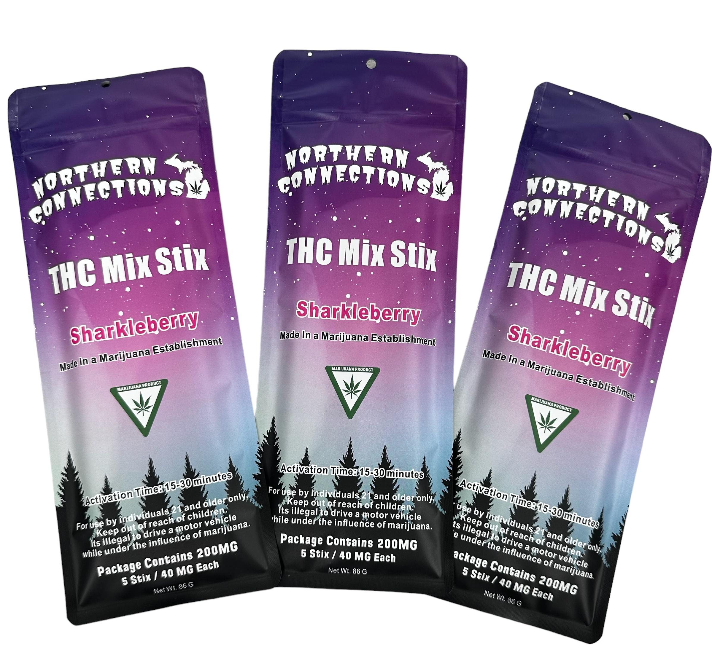 Photograph of Product: Northern Connections | Sharkleberry | 200mg - 5pk Pixie Stix | REC