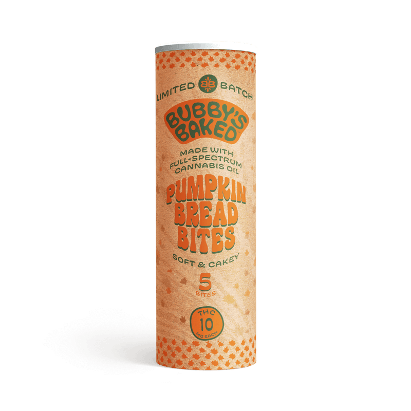 Photograph of product: Bubby's Baked Medicated Bites: Pumpkin Bites 10mg 5pack