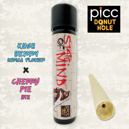 Photograph of product: PICC | STATE OF MIND Infused PreRoll | Kushberry X Cherry Pie