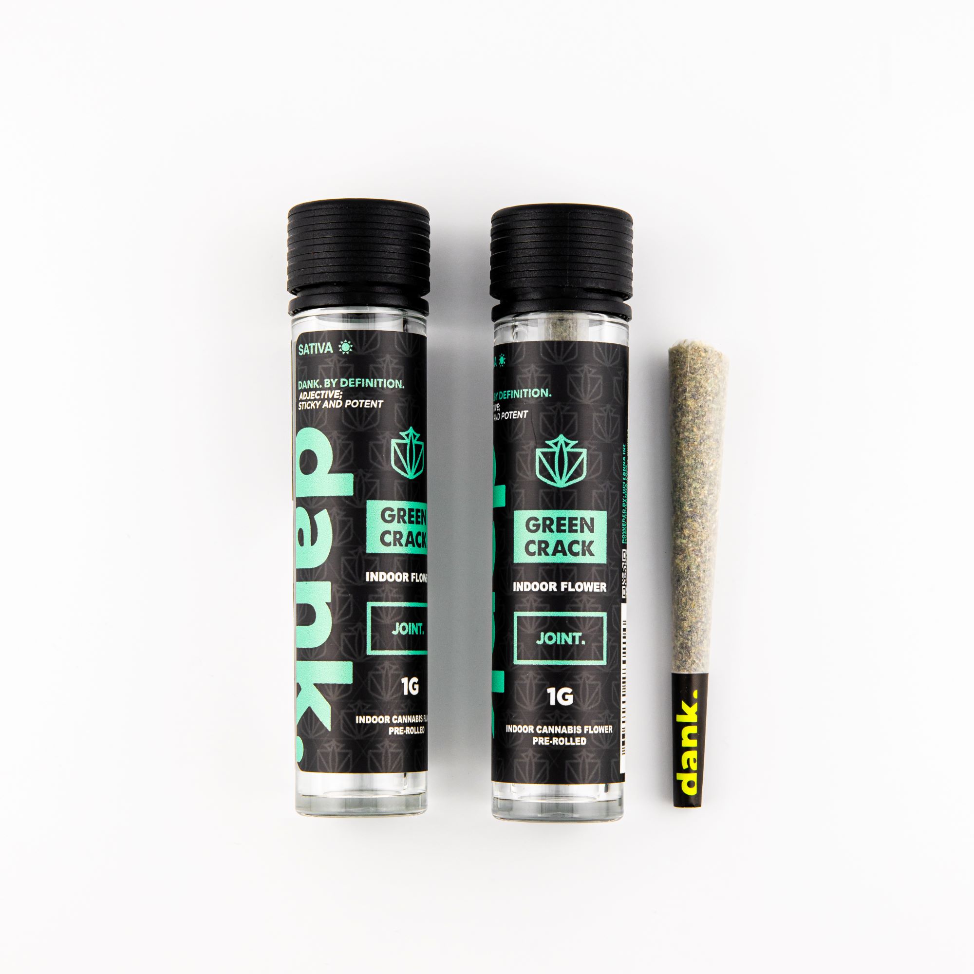 Photograph of product: Dank | Preroll | Green Crack | 1g | Oui'd | 28.80% TH-oui