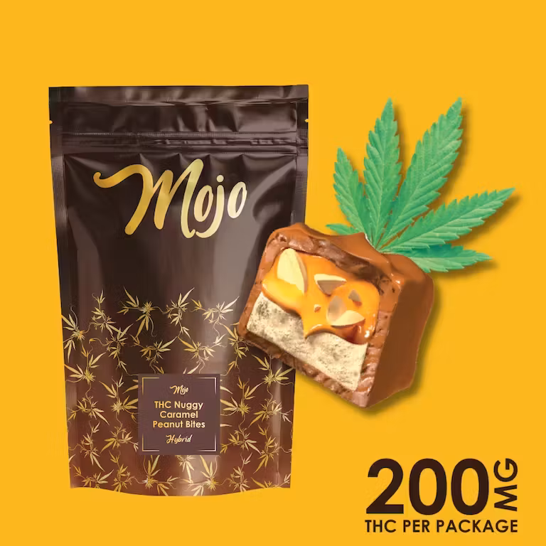 Photograph of product: Mojo | Nuggy Caramel Peanut 200mg Bites