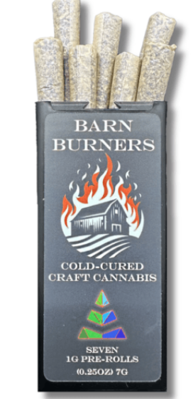 Photograph of product: Dry Ice "Barn Burners" 7pk Prerolls