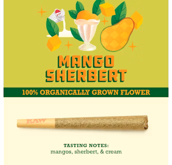 Photograph of product: Mango Sherbert | Pre-Roll | 1g