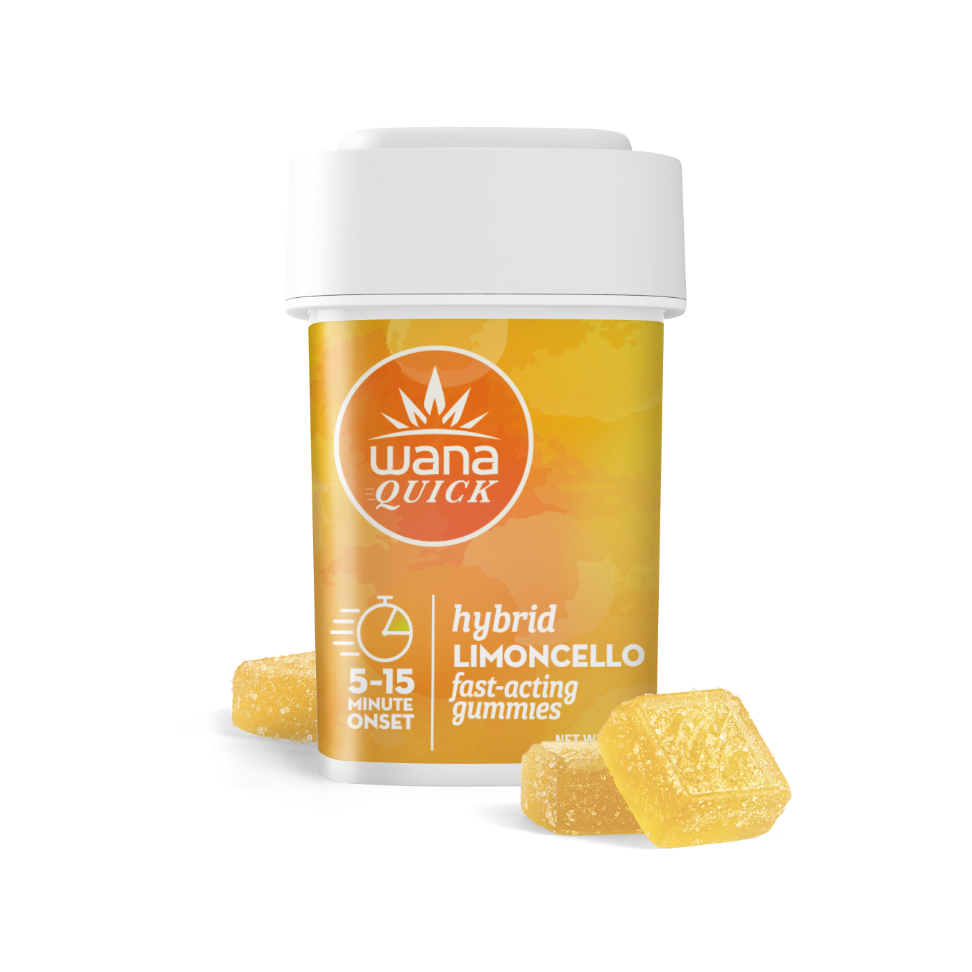 Photograph of product: Wana Quick Hybrid Limoncello Fast-Acting Gummies 00331
