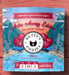 Photograph of product: Betty's Eddies Cherry Ache Away Max Strength 10pk 100mg