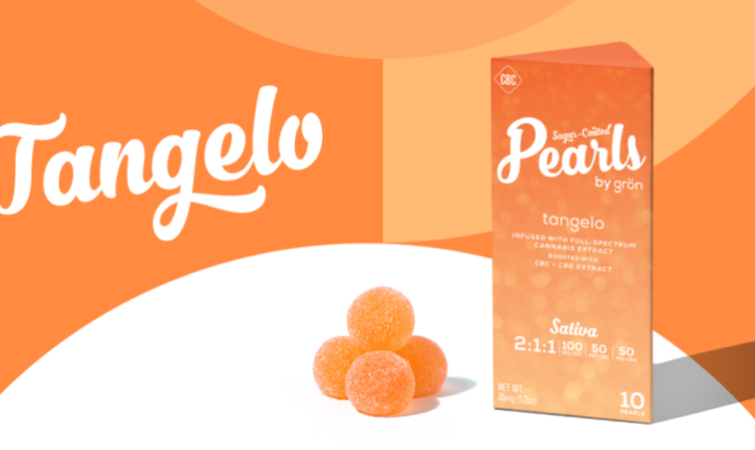 Photograph of product: Tangelo | 2:1:1 TH-oui:CBC:CBG Pearls I 100mg