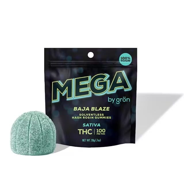 Photograph of product: GRON - EDIBLE MEGA PEARL - 100MG - ROSIN - Oui'd - BAJA BLAZE