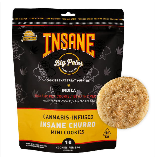 Photograph of product: INSANE CHURRO 10-PK 100MG