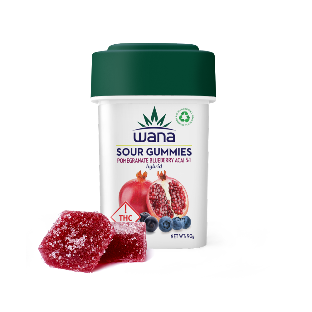 Photograph of product: Pomegranate Blueberry Acai 5:1 CBD:TH-oui 20 pcs | 110mg Gummies
