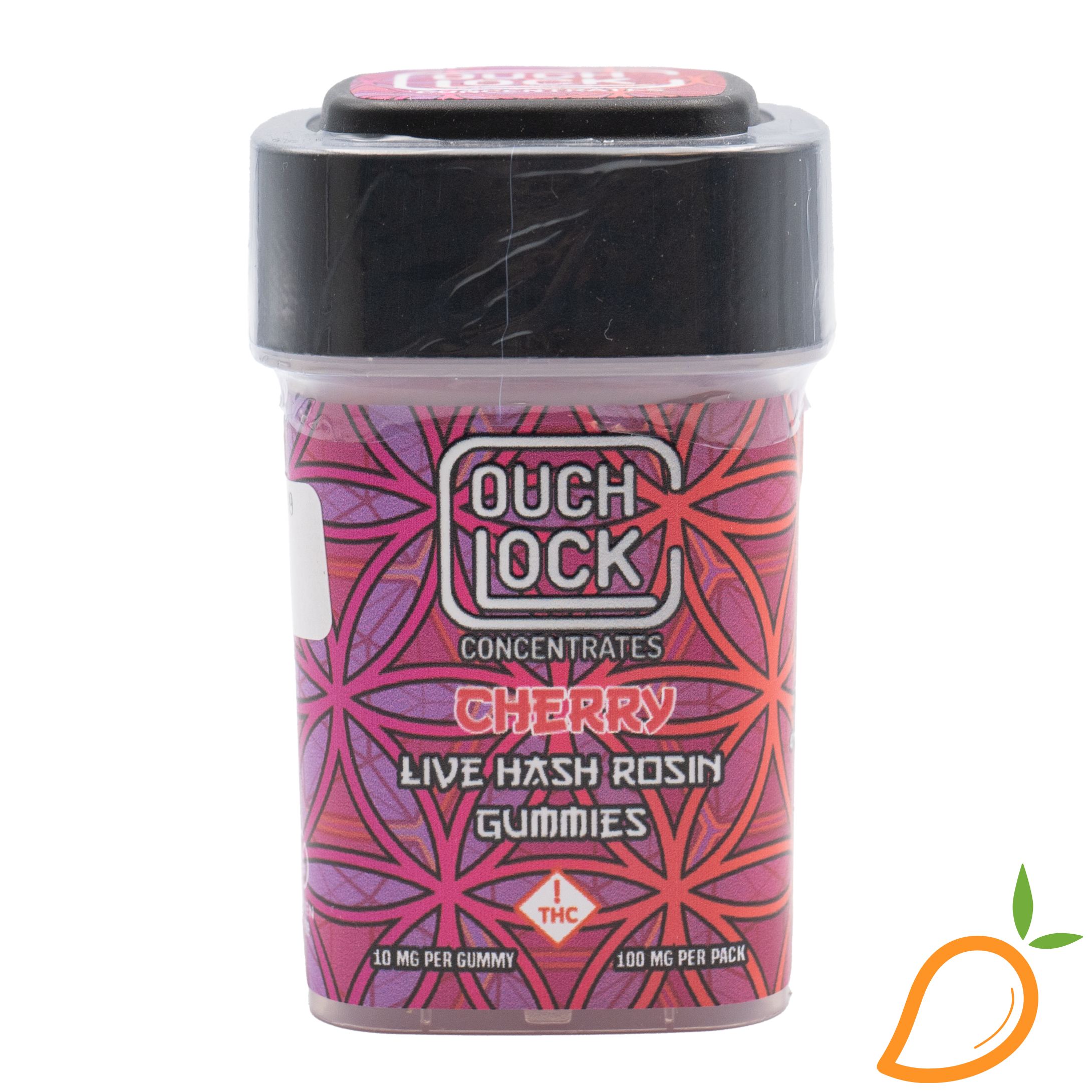 Photograph of product: 100mg Cherry Live Rosin Gummies CouchLock