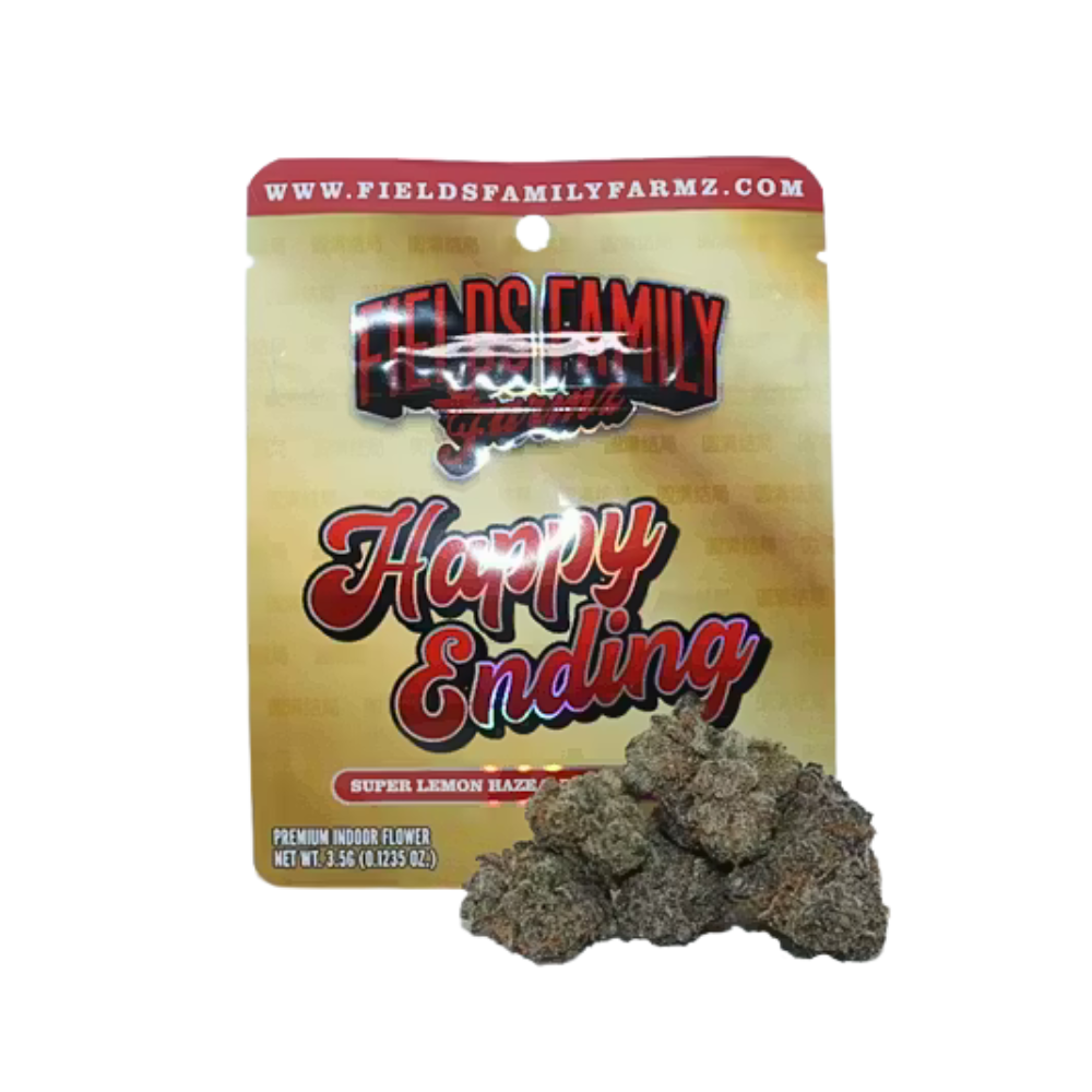 Photograph of product: Fields Family Farmz - Happy Ending - Sativa - Indoor - 3.5g