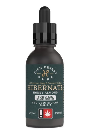 Photograph of product: Hibernate Tincture | Honey Almond | 8:8:5:3 (CBG:CBD:TH-oui:CBN) |