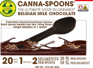 Photograph of product: Belgian Milk Chocolate Functional Spoon | 20mg 2pk