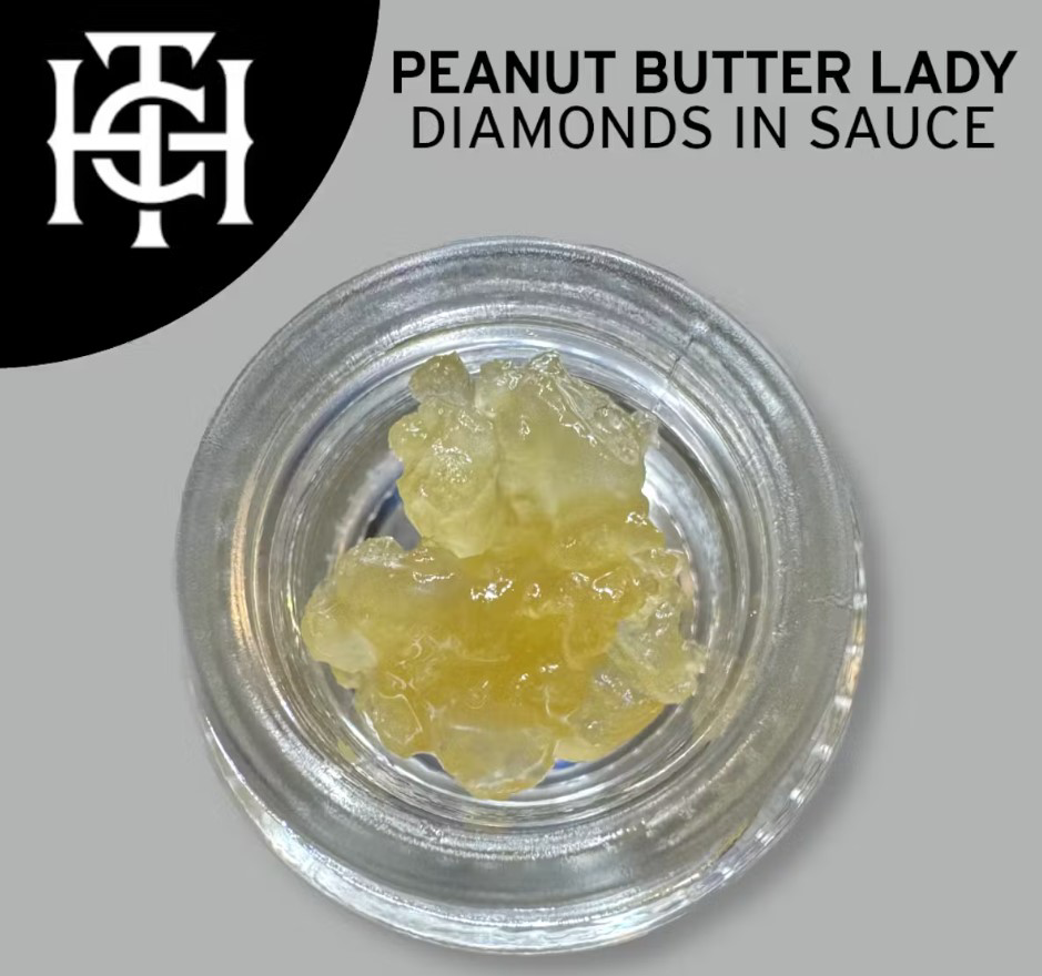 Photograph of product: Heirloom | Peanut Butter Lady | Diamonds & Sauce | 1g | 92% TAC
