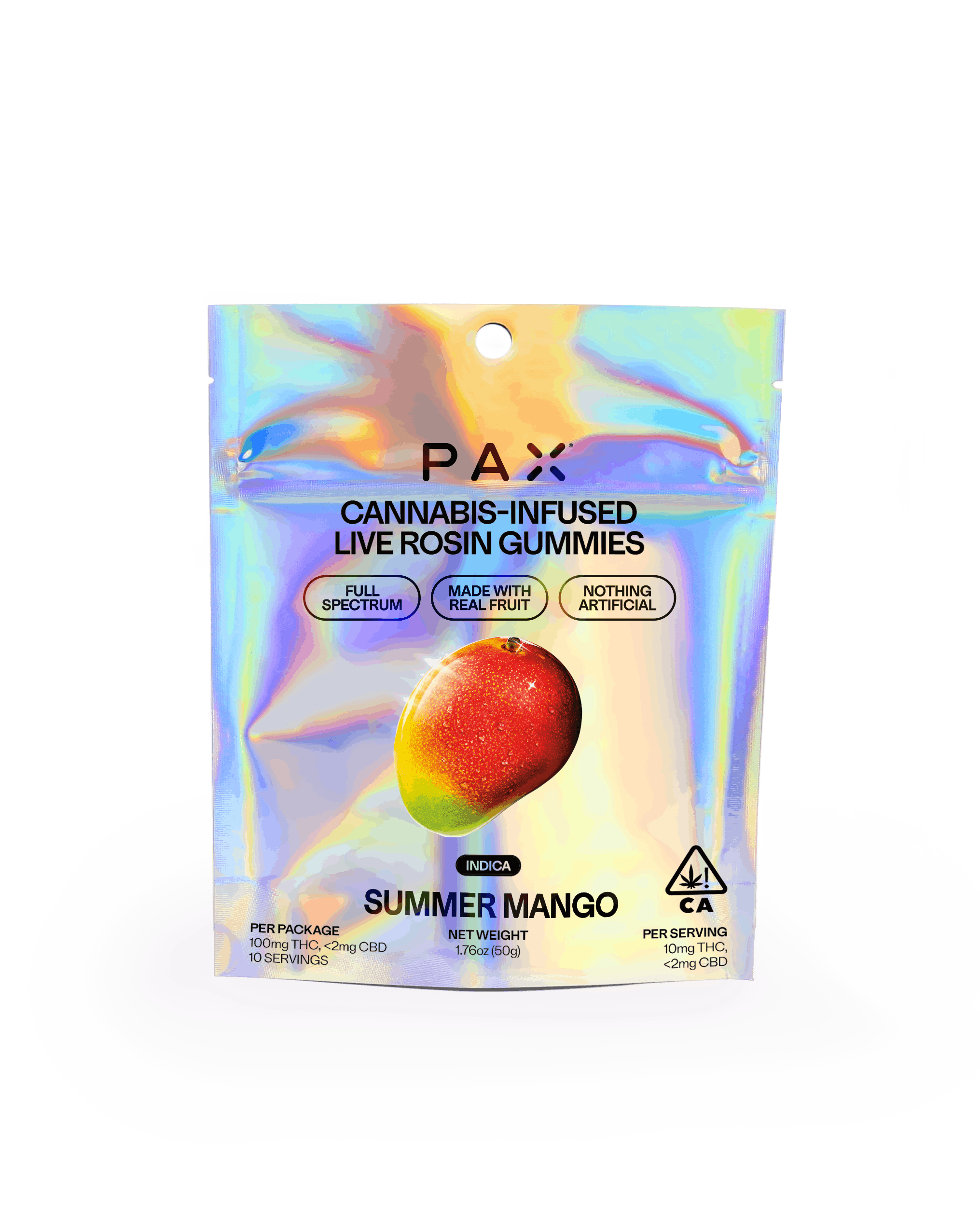 Photograph of product: PAX - Live Rosin Gummies - Summer Mango -100mg