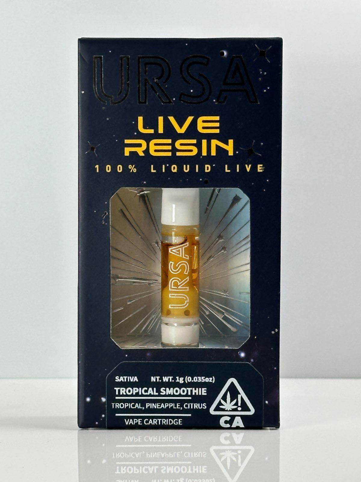 Photograph of product: URSA 1g Tropical Smoothie Live Resin Cart 72%