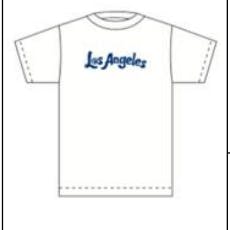 Photograph of product: LA Script Tee - White - 
