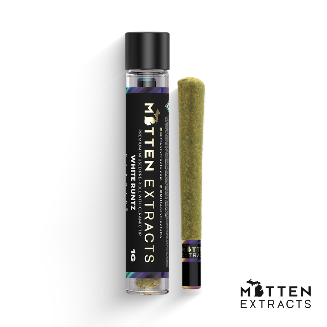 Photograph of product: White Runtz Infused Pre-Roll | 1G