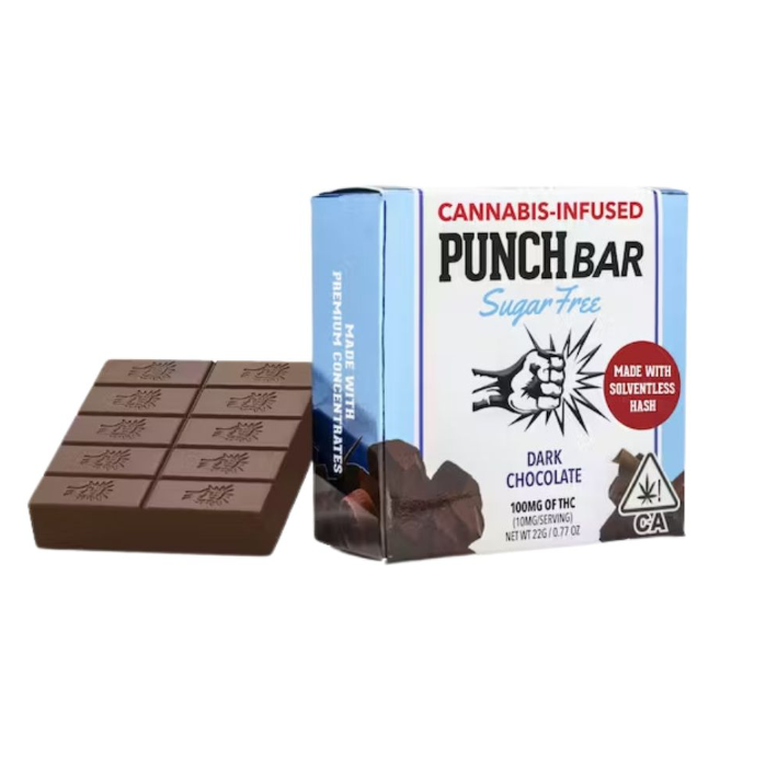 Photograph of product: Punch Bar Dark Chocolate (Sugar-Free) (Solventless) 100mg
