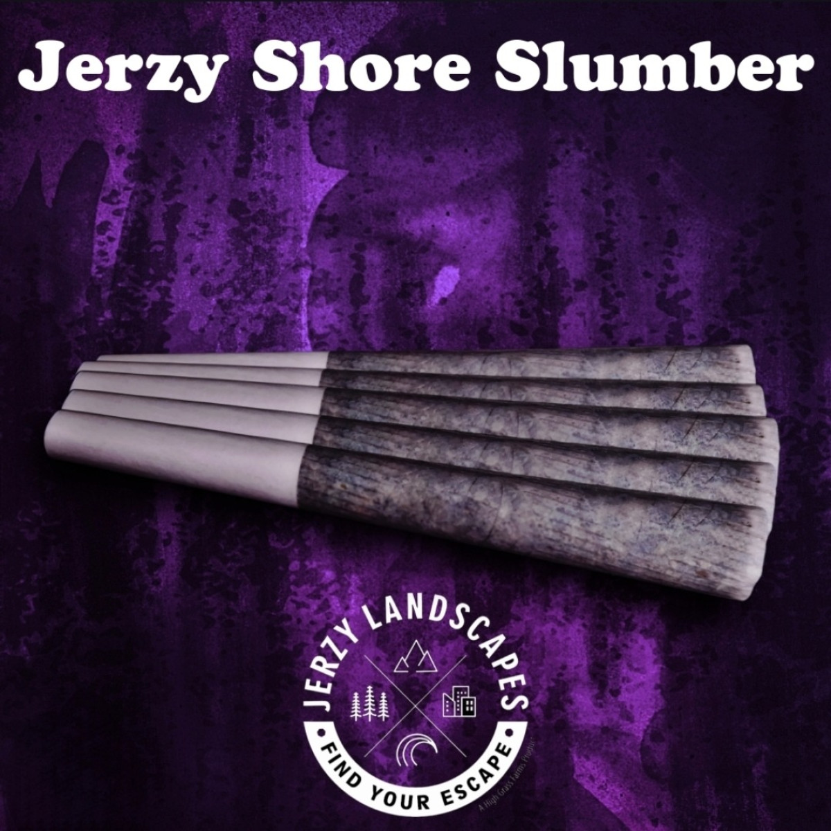 Photograph of product: High Grass Farms - Jerzy Shore Slumber - 2.5g Prerolls | 5 pack