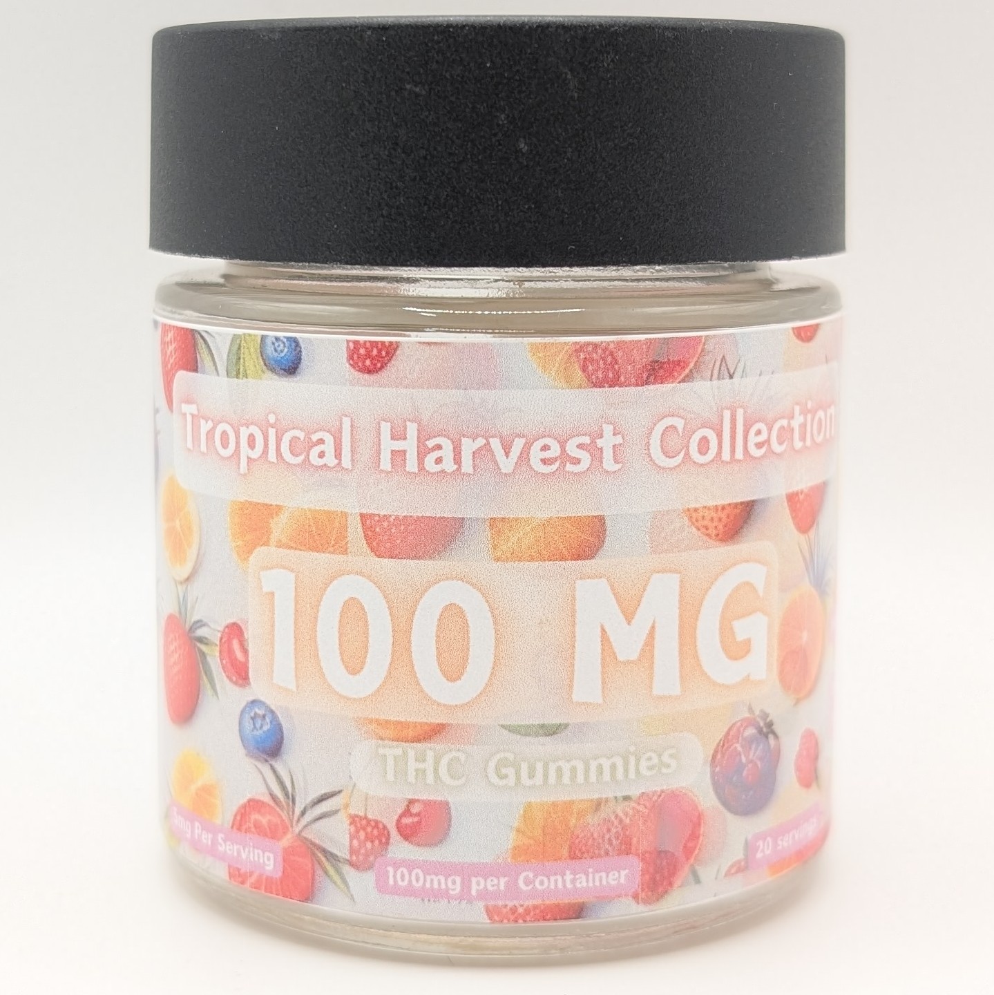 Photograph of Product: Tropical Mixed Fruit Gummies 100mg