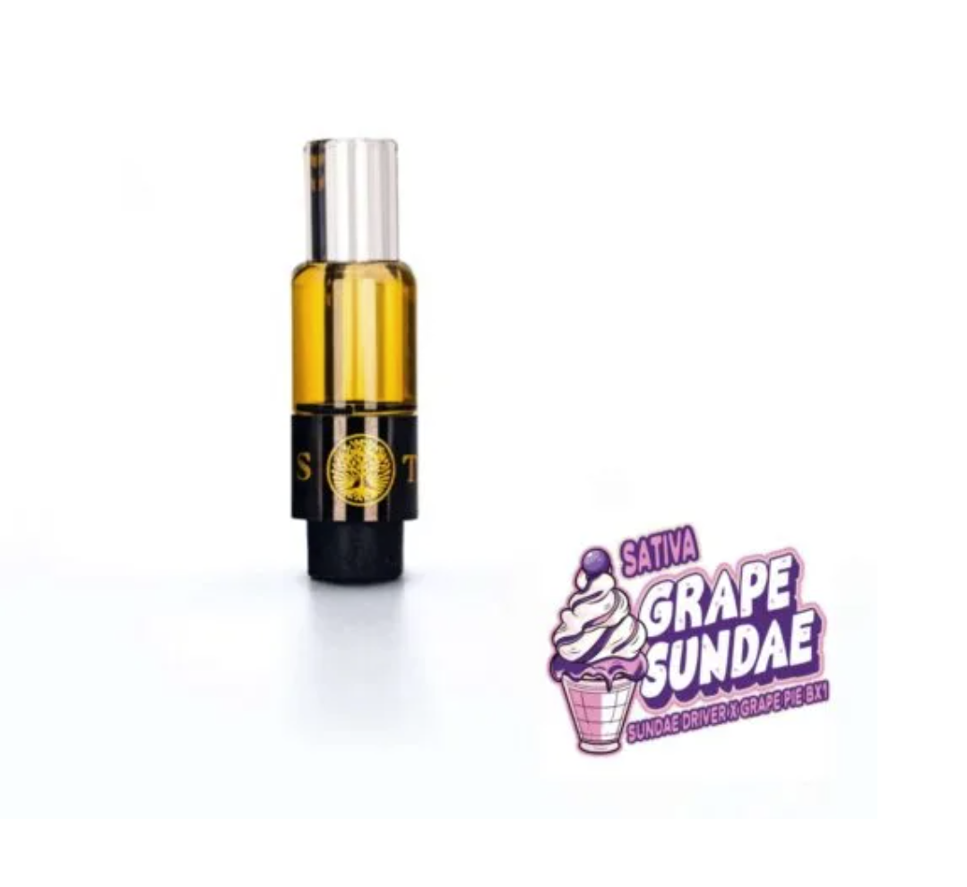 Photograph of product: Vape Cartridge | Live Rosin | Grape Sundae