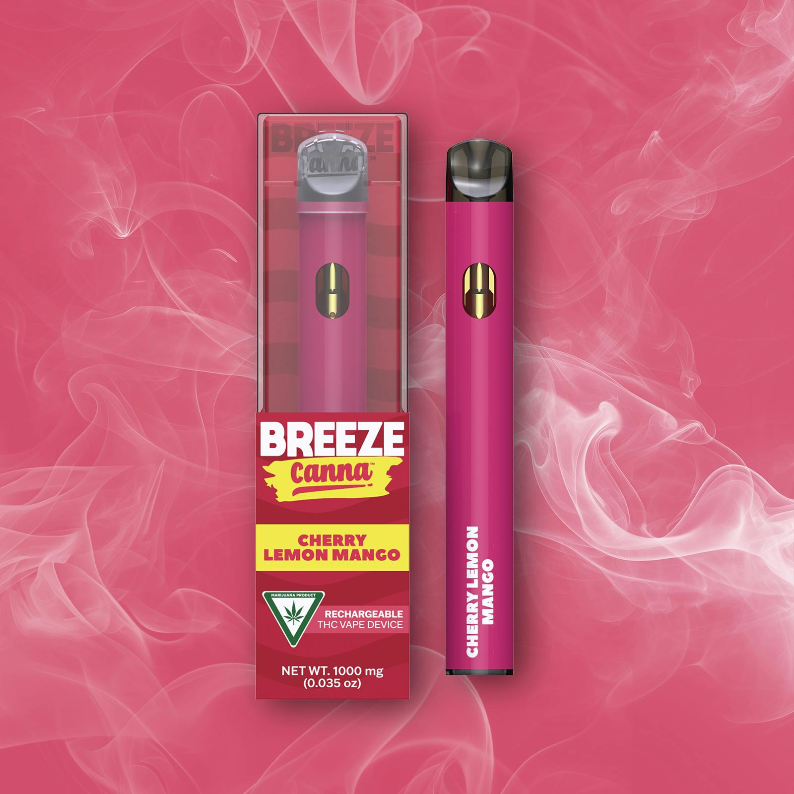 Photograph of product: Breeze Canna - 1g Disposable - Cherry Lemon Mango