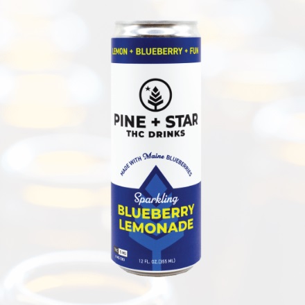 Photograph of product: Pine + Star: Strawberry Lemonade [12oz] - 5mg - Sparkling - Novel