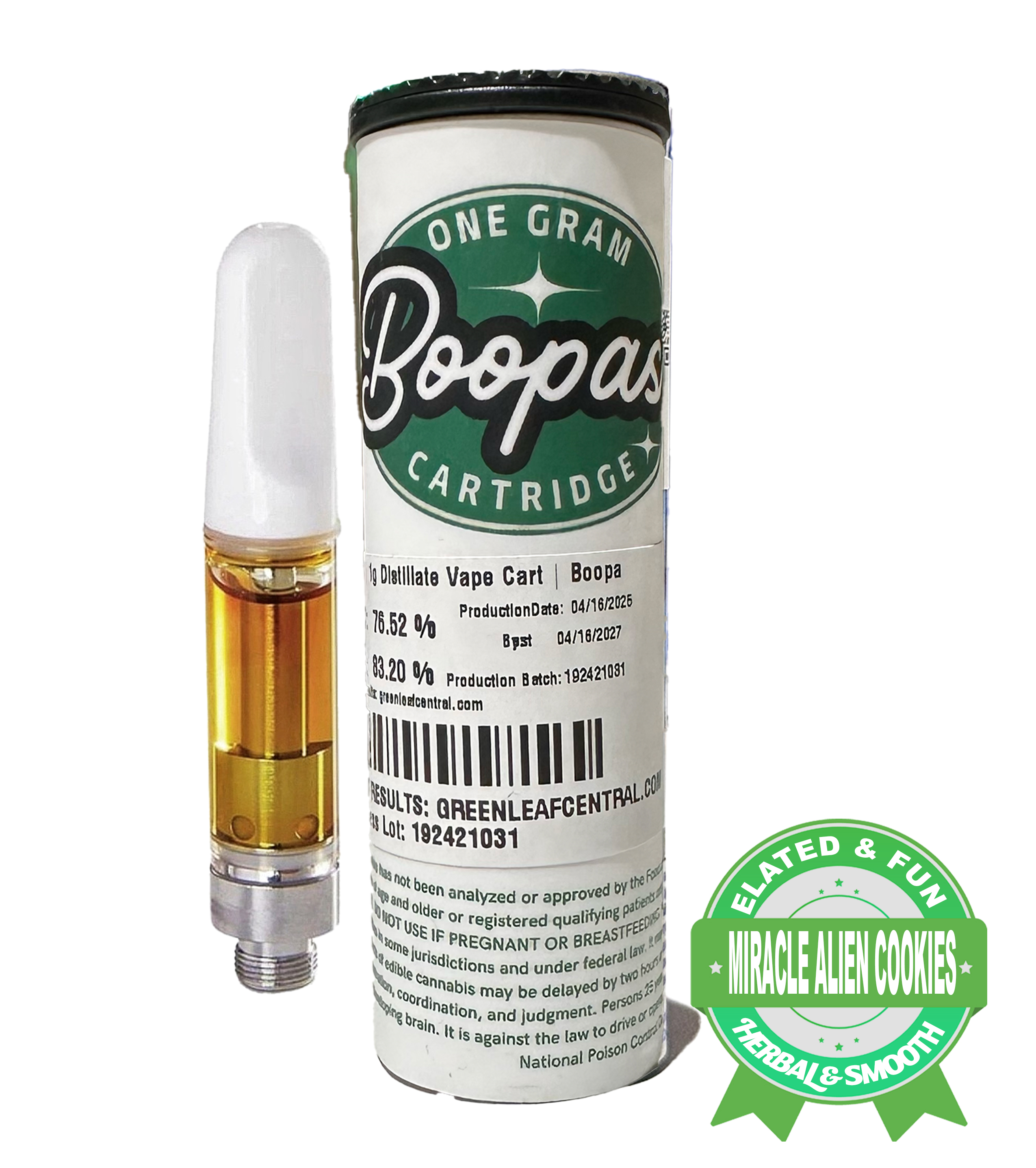 Photograph of product: MAC | 1g Distillate Vape Cart | Boopa