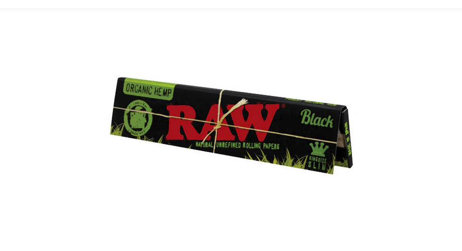 Photograph of product: Raw | Black Organic Rolling Papers King Size Slim | Accessories