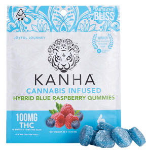 Photograph of product: [Kanha] TH-oui Gummies - 100mg - Blue Raspberry (H) - 
