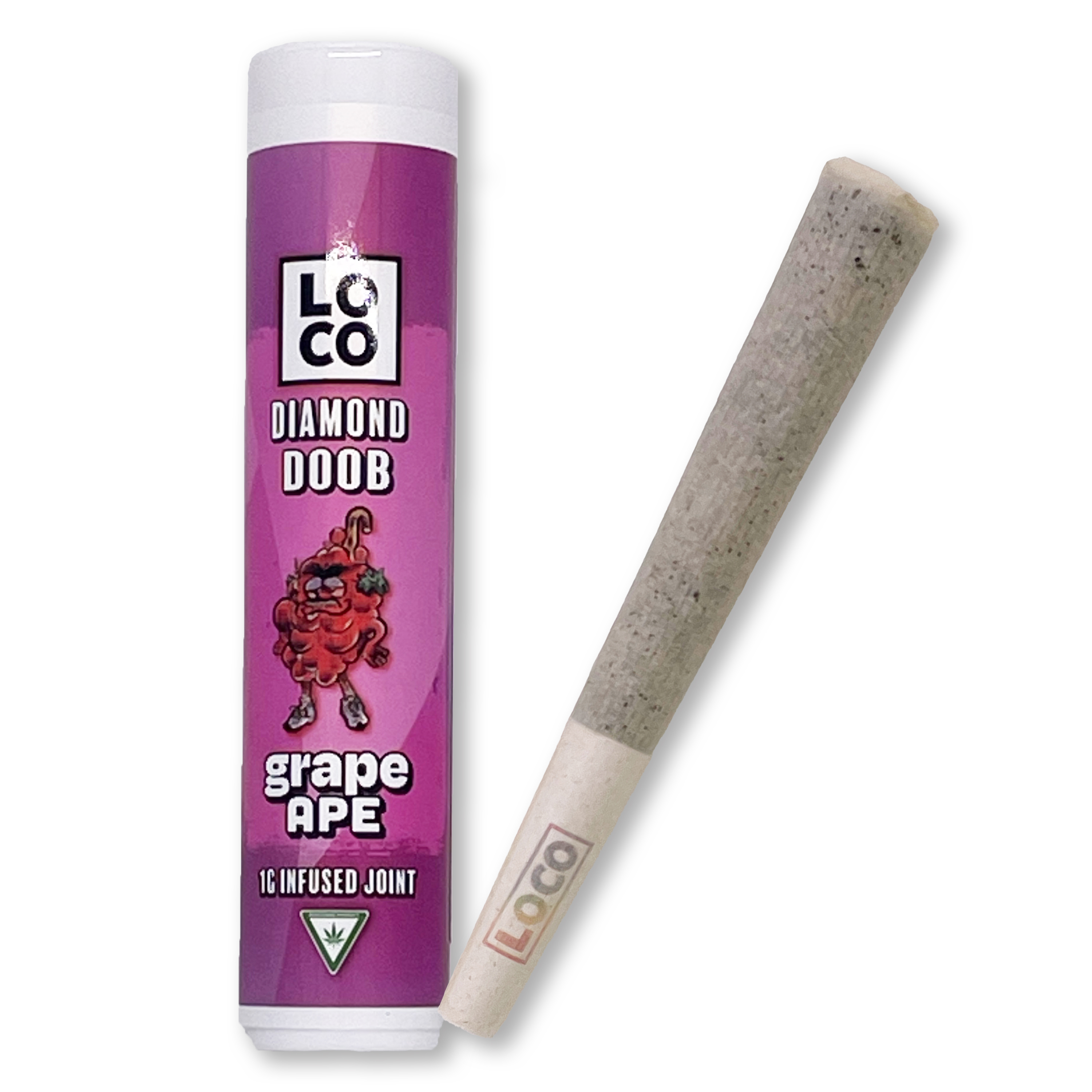 Photograph of product: LOCO - Grape Ape Live Resin Infused PreRoll - 1g