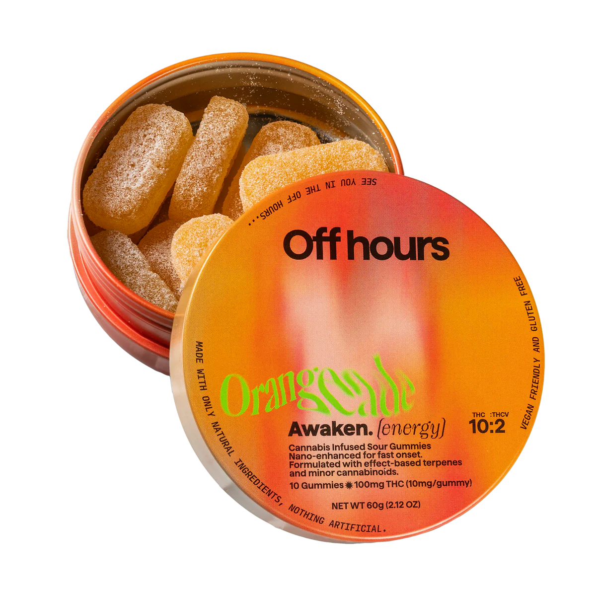 Photograph of product: OFF HOURS Orangeade 'Awaken' 10pk 10mg Gummies