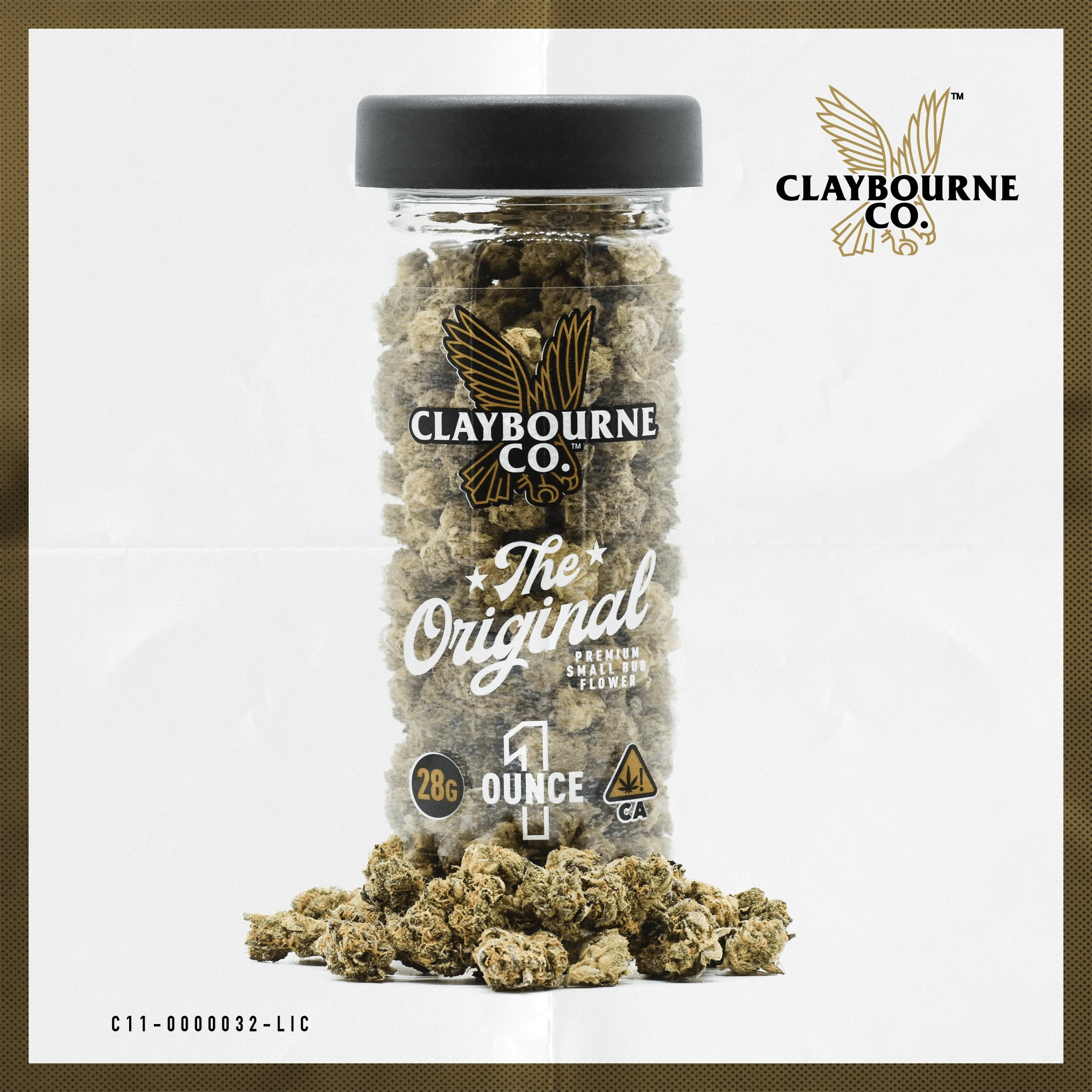 Photograph of product: Claybourne Co. - King Louis OG (Oui'd) Premium Small Flower 28g