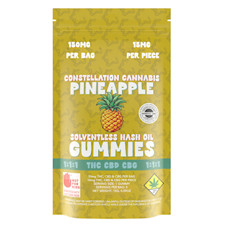 Photograph of product: Pineapple TH-oui:CBD:CBG au chocolat-Oil Gummies, 5-Pack