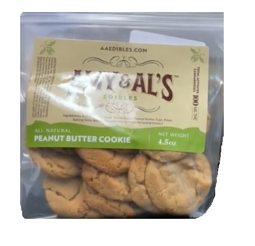 Photograph of product: Amy and Al's Peanut Butter Cookie 100 MG