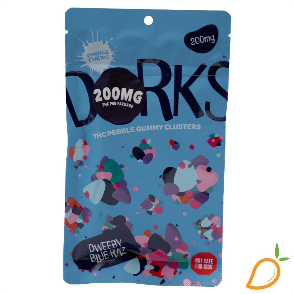 Photograph of product: 200mg Dweeby Blue Raz Oui'd Hybrid Dorks