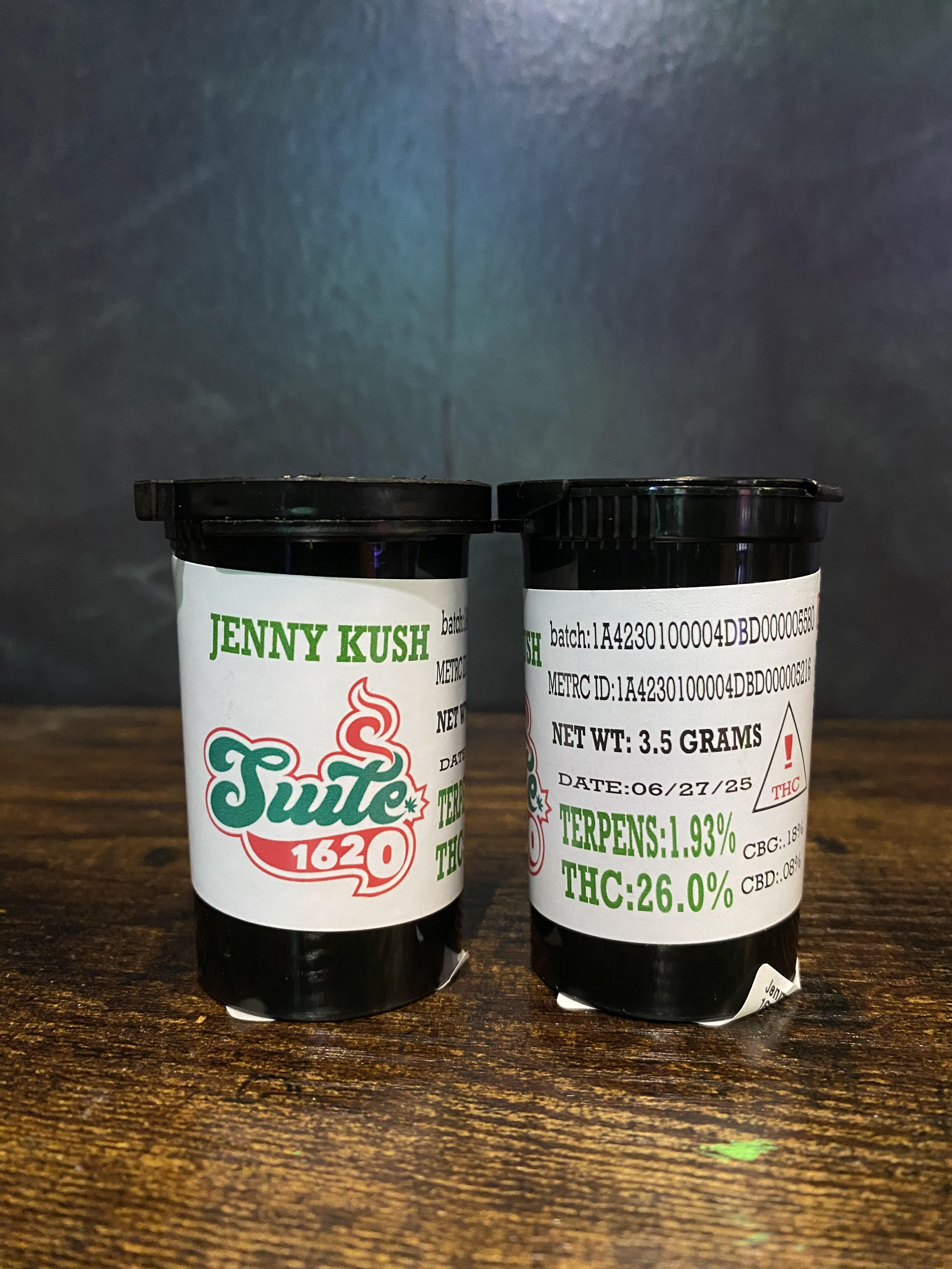 Photograph of product: Jenny Kush Suite 1620 - 3.5g