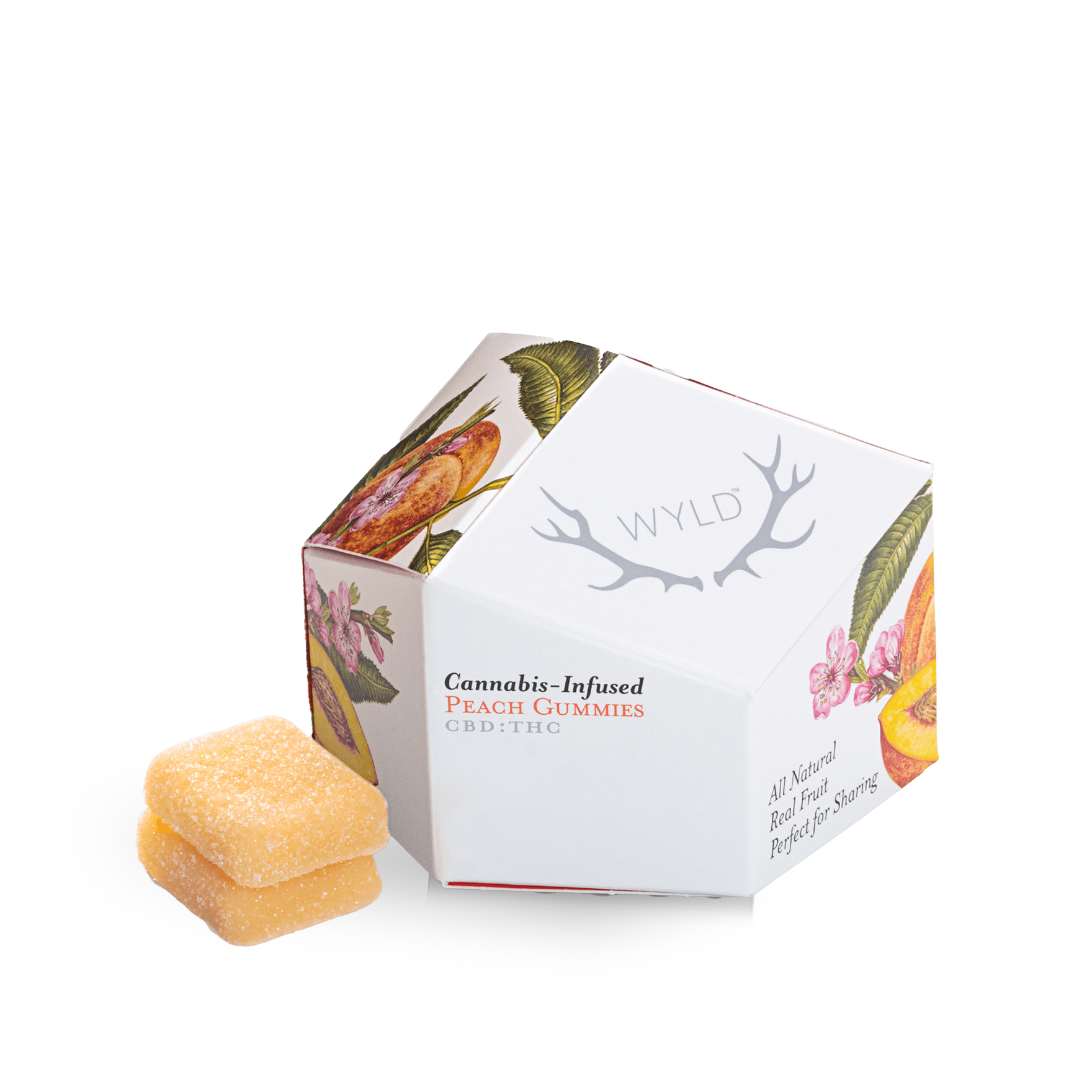 Photograph of product: Peach CBD:TH-oui Gummy - 50mg