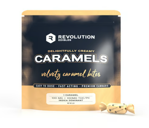 Photograph of product: Revolution Creamy Caramel (I) 100mg 1pk