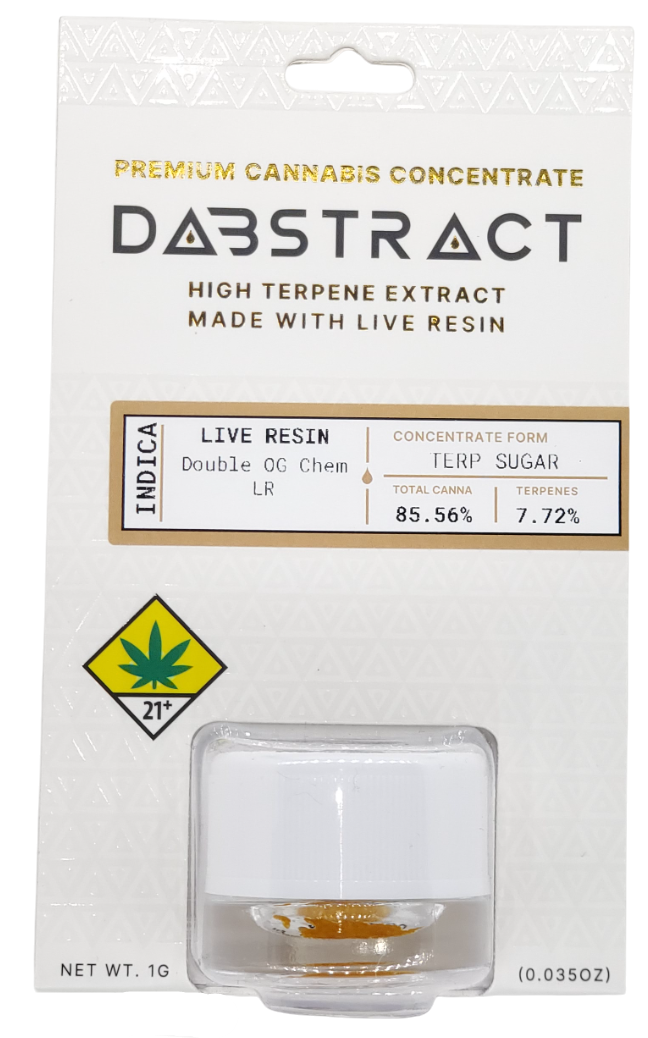 Photograph of product: Dabstract CON Double OG Chem Hydrocarbon Extract Sugar 1g