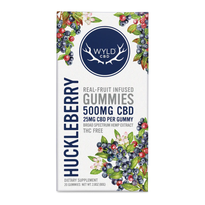 Photograph of product: WYLD | Huckleberry Hemp 250mg Gummies | 10pk