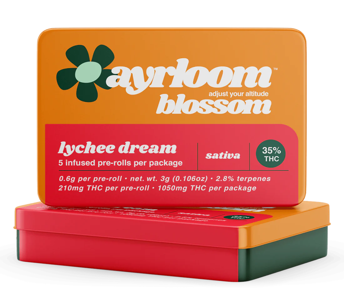 Photograph of product: Ayrloom | Lychee Dream Infused Pre-Rolls 5PK