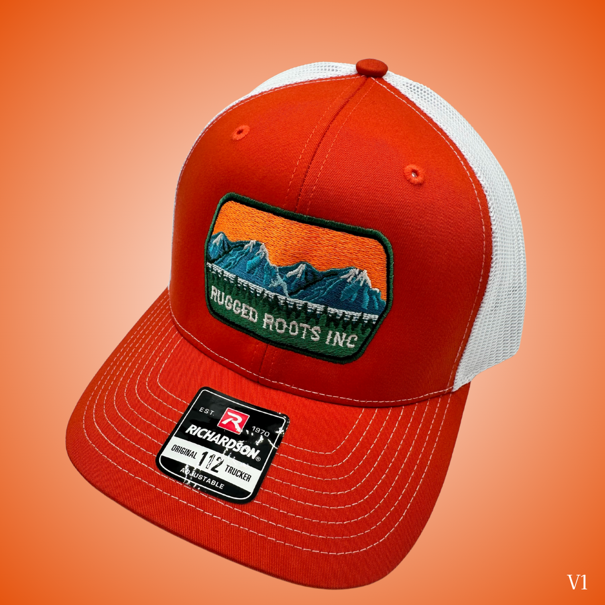 Photograph of product: Rugged Roots Orange Trucker Hat