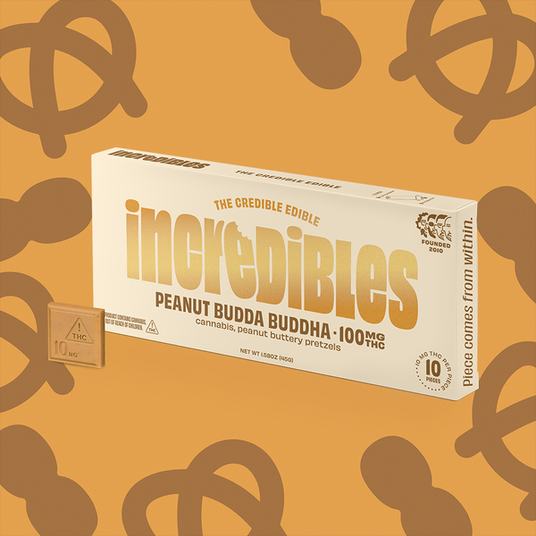 Photograph of product: Peanut Budda Buddha Bar | Chocolate | 10 pack | 100mg TH-oui