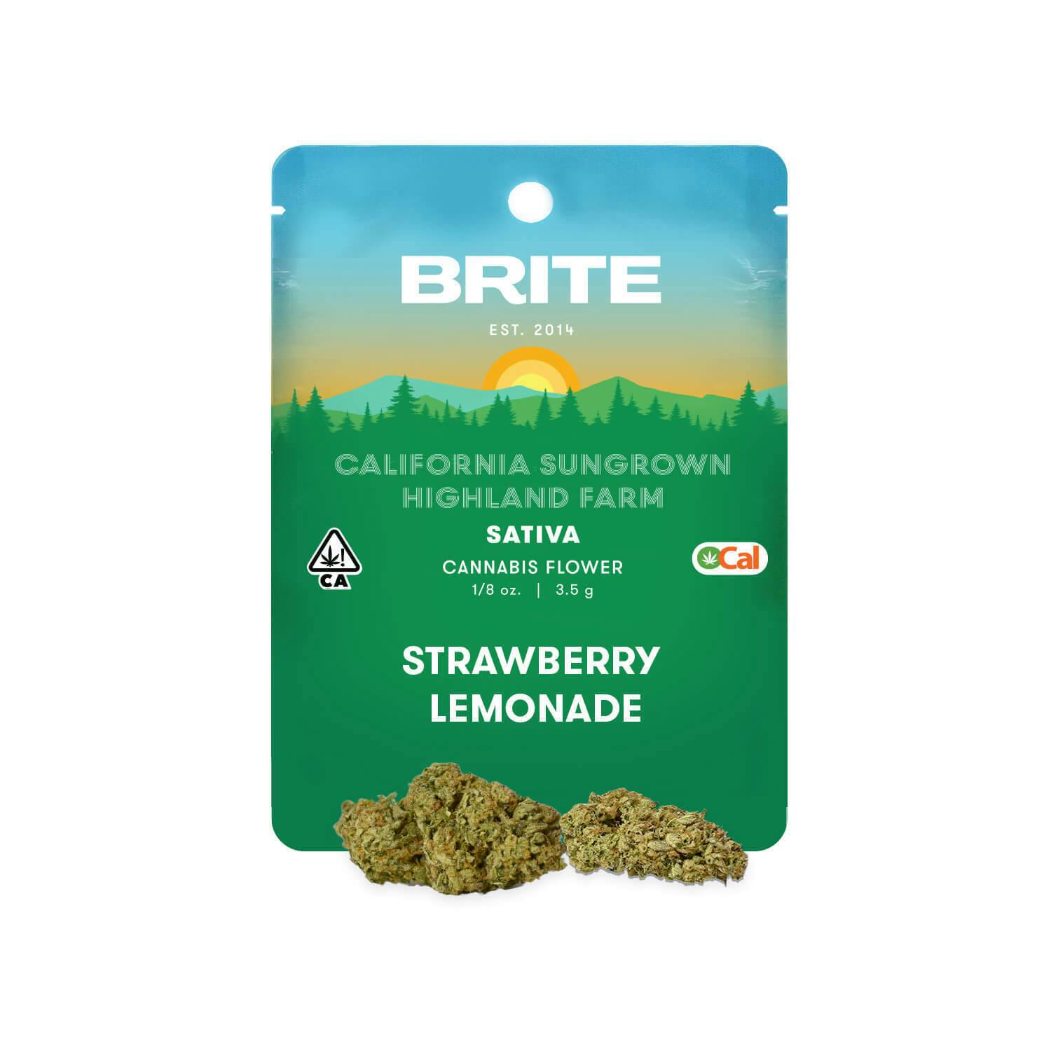 Photograph of product: Brite Labs - Strawberry Lemonade (Oui'd) Flower - 3.5g
