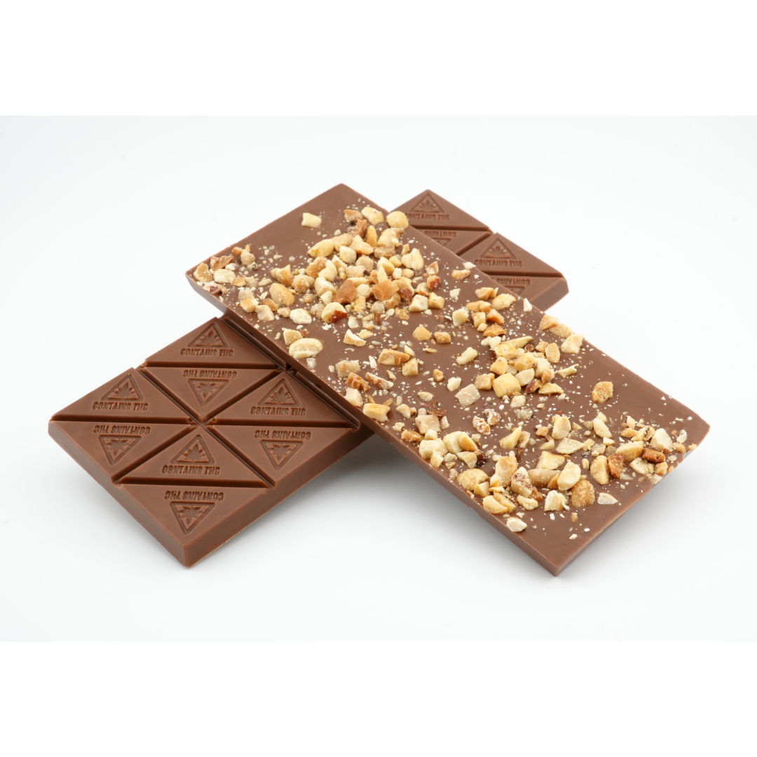 Photograph of product: Nutty Banana Crunch Milk Chocolate Bar - 5mg 20pc