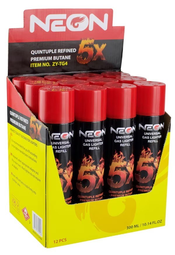 Photograph of product: NEON Butane 5x 300ml