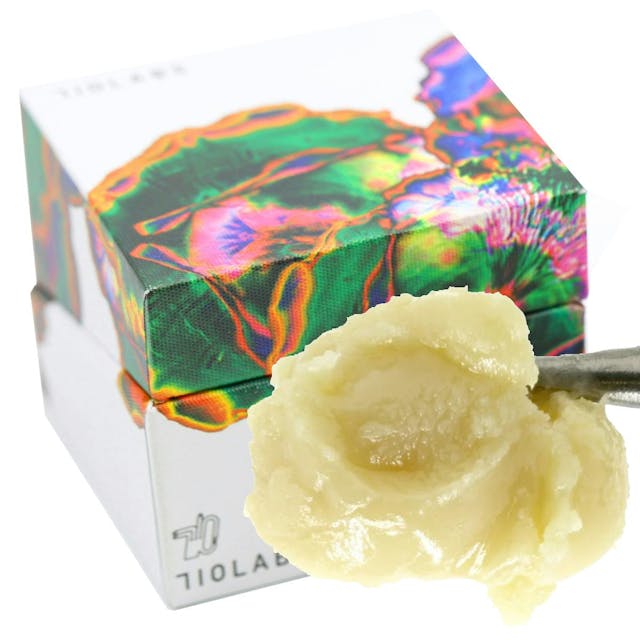 Photograph of product: Live Rosin Badder - GMO + The Sweeties #7 2.5g *MEDICAL ONLY* - GMO + The Sweeties #7